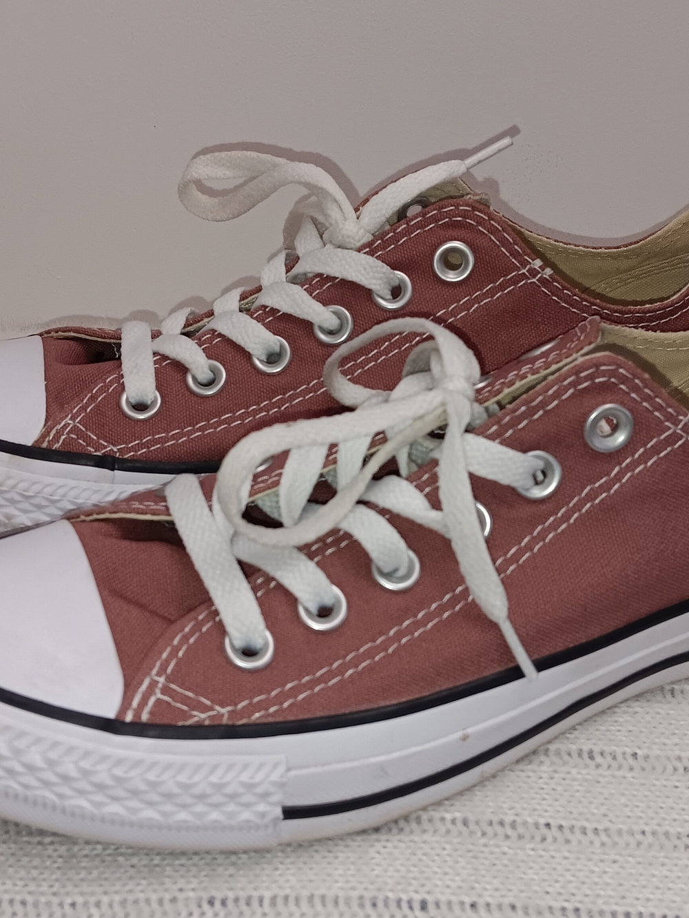 Low-Top Canvas Sneakers in Dusty Rose (Women)